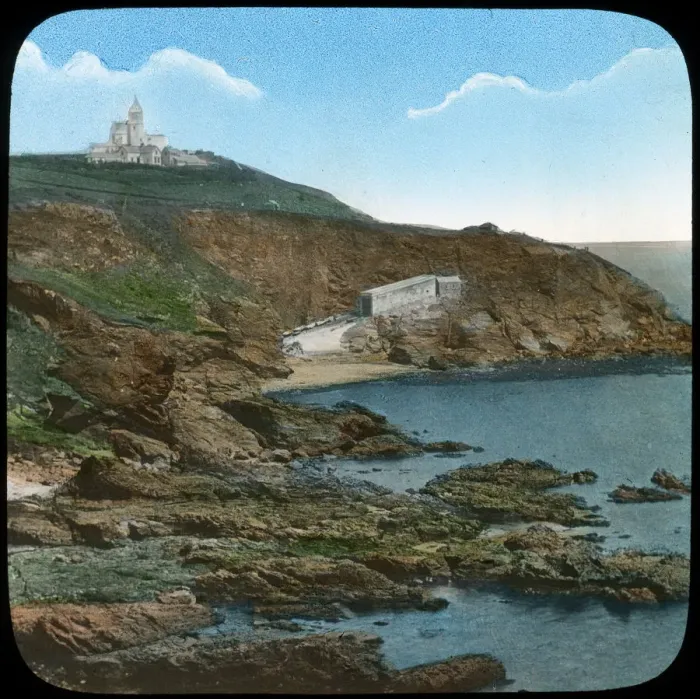 Framed Print : The Lizard Lighthouse, Cornwall, late 19th or early 20th century. Artist: Church Army Lantern Department Framed Print : The Lizard Lighthouse, Cornwall, late 19th or early 20th century. Artist: Church Army Lantern Department