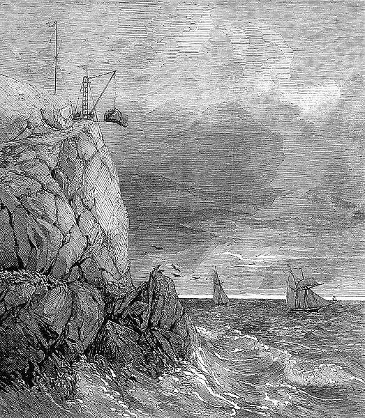 The Lizard Serpentine Signal-Staff Quarry, near Cadgwith, Cornwall, 1854. Creator: Unknown