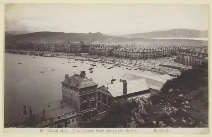 Framed Print : Llandudno - The Parade from above the Baths, 1860 / 94. Creator: Francis Bedford Framed Print : Llandudno - The Parade from above the Baths, 1860 / 94. Creator: Francis Bedford