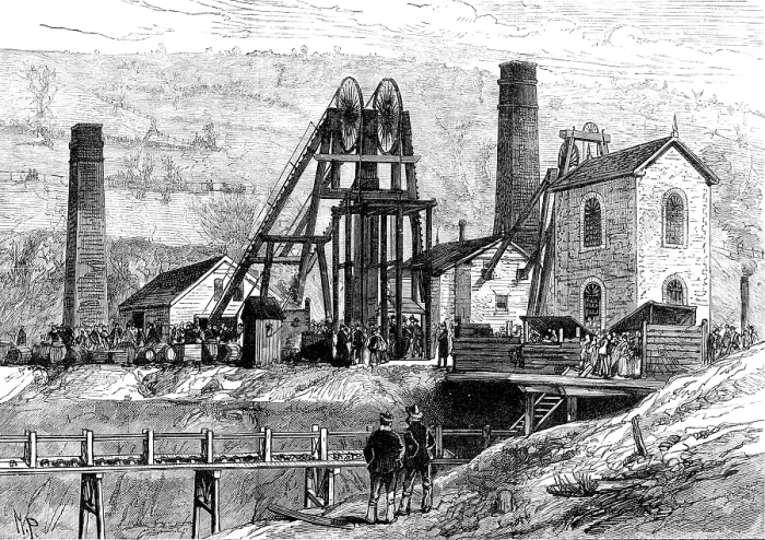 Framed Print : The Llanerch Colliery Disaster, Monmouthshire: the pit's mouth, 1890. Creator: Unknown. The Llanerch Colliery Disaster, Monmouthshire: the pit's mouth, 1890. Creator: Unknown Framed Print : The Llanerch Colliery Disaster, Monmouthshire: the pit's mouth, 1890. Creator: Unknown. The Llanerch Colliery Disaster, Monmouthshire: the pit's mouth, 1890. Creator: Unknown