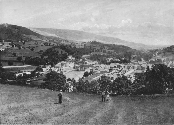 Framed Print : Llangollen and Crow Castle, c1896. Artist: Lettsome & Sons