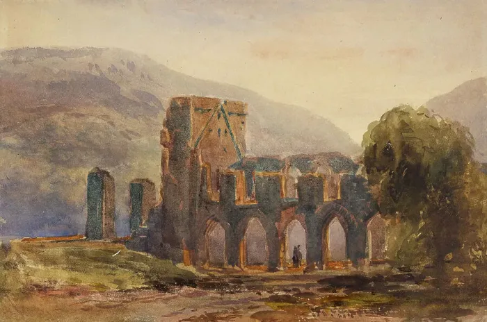 Framed Print : Llanthony Abbey, 1825-45. Creator: David Cox the Elder Framed Print : Llanthony Abbey, 1825-45. Creator: David Cox the Elder