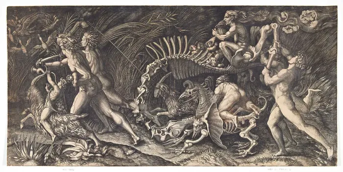 Framed Print : Lo Stregozzo, First Half of 16th cen.. Creator: Raimondi, Marcantonio (c. 1480-c. 1534) Framed Print : Lo Stregozzo, First Half of 16th cen.. Creator: Raimondi, Marcantonio (c. 1480-c. 1534)