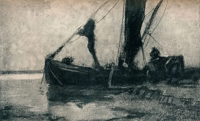 Framed Print : Loading the Barge, c19th century. Artist: Frank Mura Framed Print : Loading the Barge, c19th century. Artist: Frank Mura