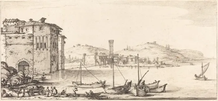 Framed Print : Loading Merchandise, probably c. 1630. Creator: Jacques Callot Framed Print : Loading Merchandise, probably c. 1630. Creator: Jacques Callot