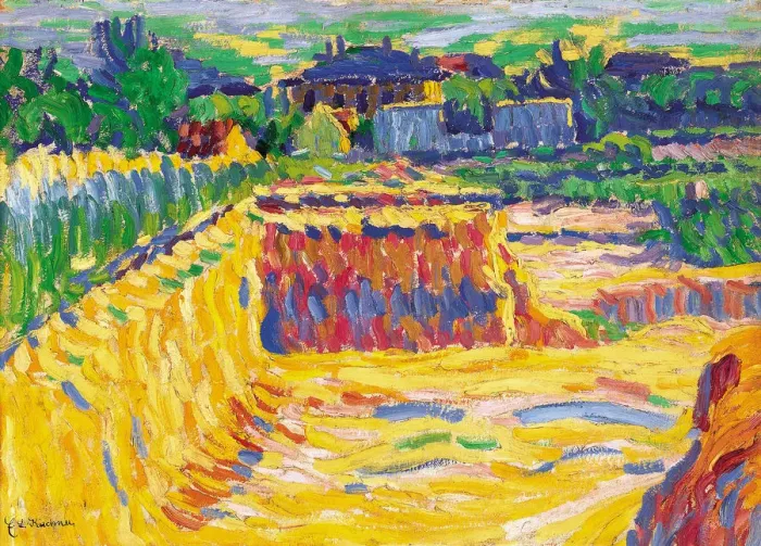 Framed Print : The Loam Pit, c. 1906. Artist: Kirchner, Ernst Ludwig (1880-1938) Framed Print : The Loam Pit, c. 1906. Artist: Kirchner, Ernst Ludwig (1880-1938)