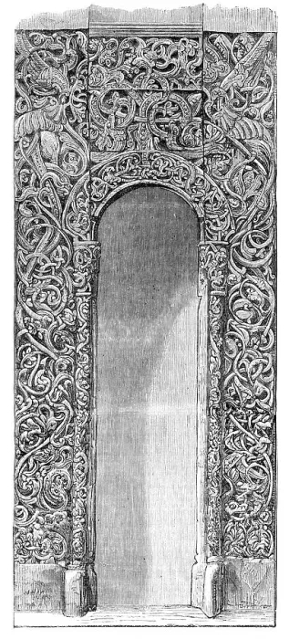 Framed Print : The Loan Collection, South Kensington Museum: doorway carved in pine-wood, (Russian), 1868. Creator: Unknown Framed Print : The Loan Collection, South Kensington Museum: doorway carved in pine-wood, (Russian), 1868. Creator: Unknown