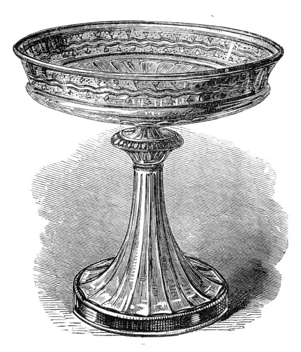 Framed Print : The Loan Collection, South Kensington Museum: glass centre-dish (Austrian), 1868. Creator: Unknown Framed Print : The Loan Collection, South Kensington Museum: glass centre-dish (Austrian), 1868. Creator: Unknown
