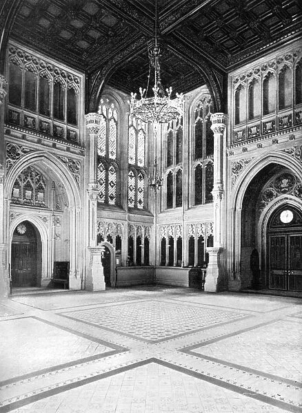 The Lobby, House of Commons, Westminster, London, c1905. Artist: WS Campbell