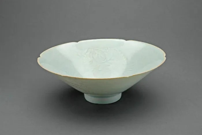 Framed Print : Lobed Bowl with Lotus Scrolls, Southern Song dynasty (1127-1279). Creator: Unknown Framed Print : Lobed Bowl with Lotus Scrolls, Southern Song dynasty (1127-1279). Creator: Unknown