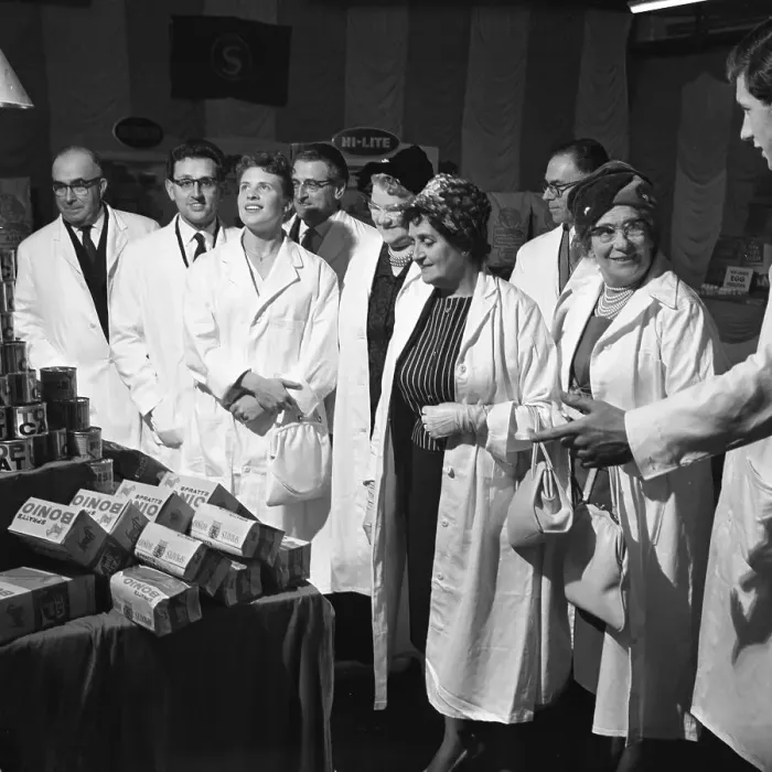 Framed Print : Local dignitaries during an open day at Spillers Foods in Gainsborough, Lincolnshire, 1962 Framed Print : Local dignitaries during an open day at Spillers Foods in Gainsborough, Lincolnshire, 1962