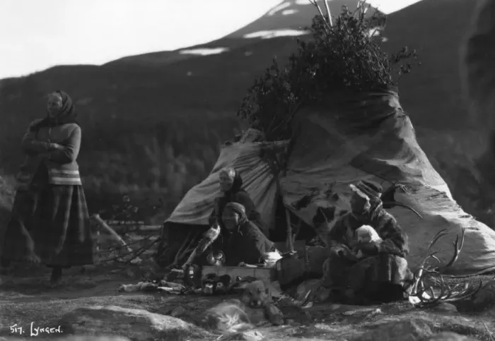 Framed Print : Local women, Lyngen, northern Norway, c1920s-c1930s(?) Framed Print : Local women, Lyngen, northern Norway, c1920s-c1930s(?)