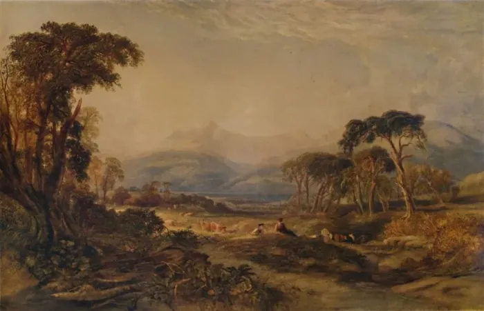 Framed Print : Loch Awe, 1850, (1935). Artist: Anthony Vandyke Copley Fielding Framed Print : Loch Awe, 1850, (1935). Artist: Anthony Vandyke Copley Fielding