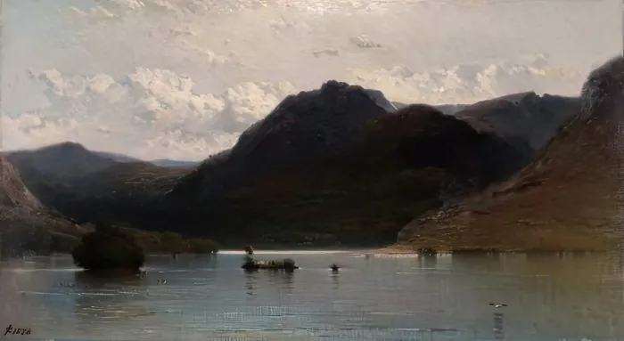 Framed Print : Loch Chon, Macgregor Country, 1878. Creator: James Cassie Framed Print : Loch Chon, Macgregor Country, 1878. Creator: James Cassie
