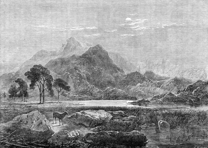 Framed Print : Loch Ericht - a Bright Night, by A. Gilbert - from the last Winter Exhibition, 1864. Creator: W Thomas. Loch Ericht - a Bright Night, by A. Gilbert - from the last Winter Exhibition, 1864. Creator: W Thomas Framed Print : Loch Ericht - a Bright Night, by A. Gilbert - from the last Winter Exhibition, 1864. Creator: W Thomas. Loch Ericht - a Bright Night, by A. Gilbert - from the last Winter Exhibition, 1864. Creator: W Thomas