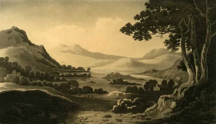 Framed Print : Loch-Kaitrin, West-End, 1802. Creator: Unknown Framed Print : Loch-Kaitrin, West-End, 1802. Creator: Unknown