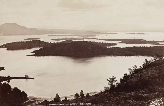 Framed Print : Loch Lomond from Luss Quarry, c1880. Creator: George Washington Wilson Framed Print : Loch Lomond from Luss Quarry, c1880. Creator: George Washington Wilson