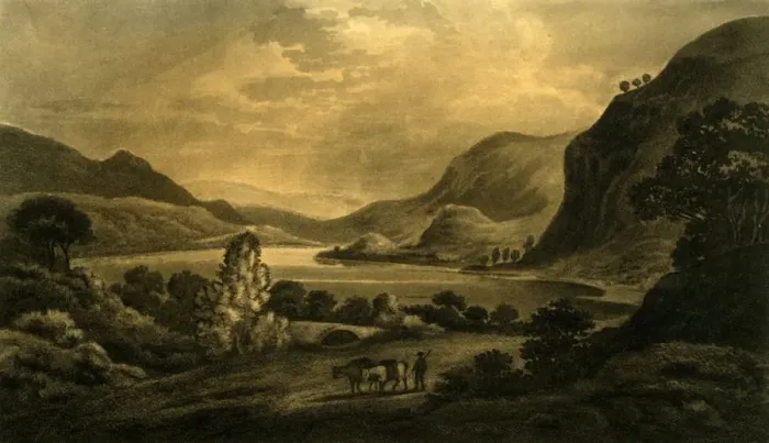 Framed Print : Loch Lubnaig, West-end, 1802. Creator: Unknown Framed Print : Loch Lubnaig, West-end, 1802. Creator: Unknown