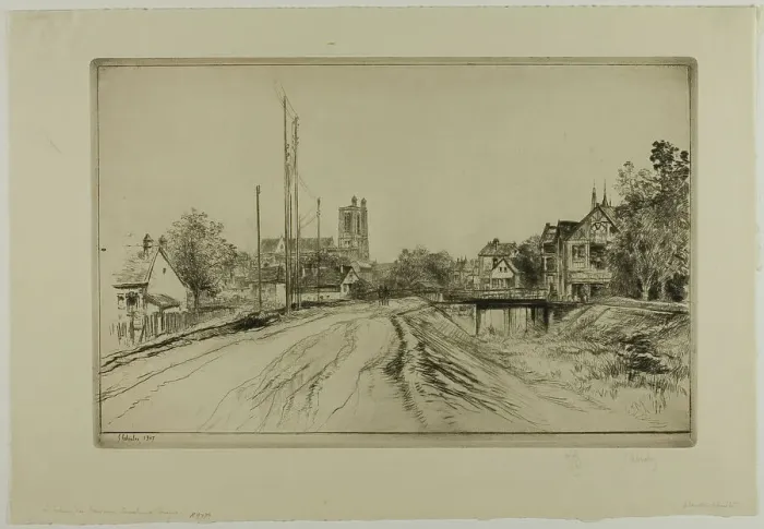 Framed Print : Lock of the New Canal, Troyes, 1907. Creator: Gustave Leheutre Framed Print : Lock of the New Canal, Troyes, 1907. Creator: Gustave Leheutre