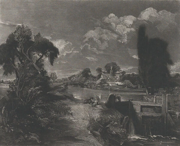 A Lock on the Stour, 1830. Creator: David Lucas