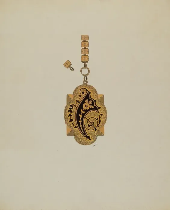 Framed Print : Locket, c. 1937. Creator: Edward White Framed Print : Locket, c. 1937. Creator: Edward White