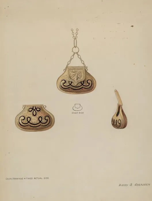 Framed Print : Locket for Perfume. Creator: Harry G Aberdeen Framed Print : Locket for Perfume. Creator: Harry G Aberdeen