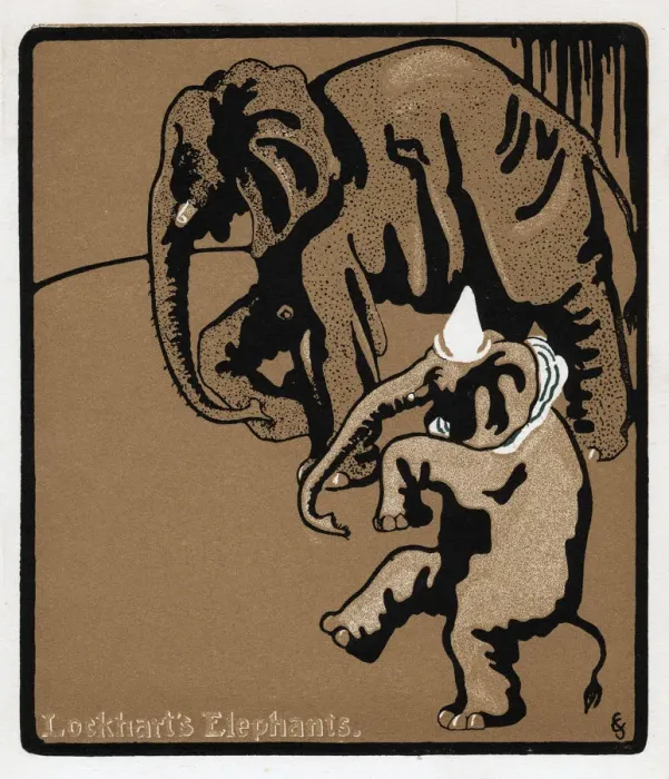Framed Print : Lockharts elephants, 19th century Framed Print : Lockharts elephants, 19th century