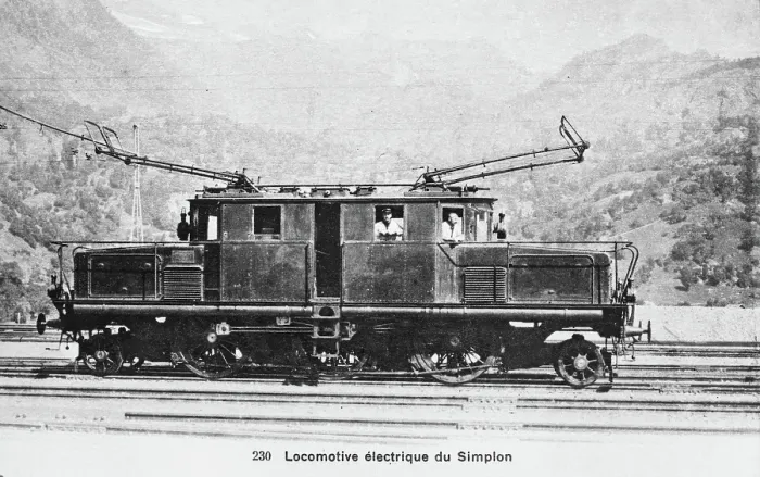 Framed Print : Locomotive electrique du Simplon. Creator: Unknown Framed Print : Locomotive electrique du Simplon. Creator: Unknown
