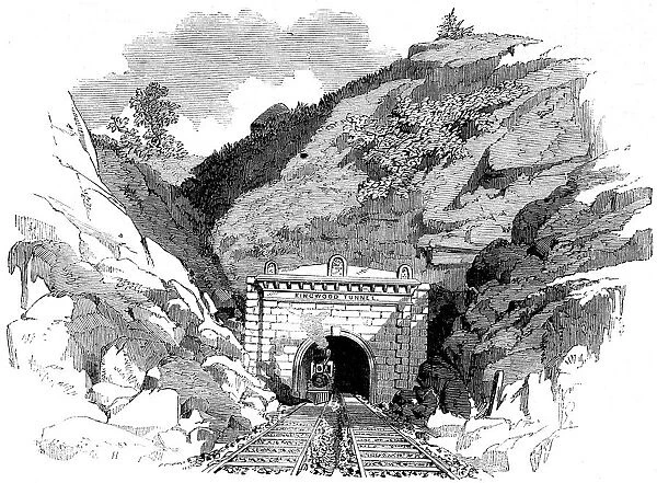 Locomotive emerging from the Kingwood Tunnel through the Alleghany Mountains, 1861