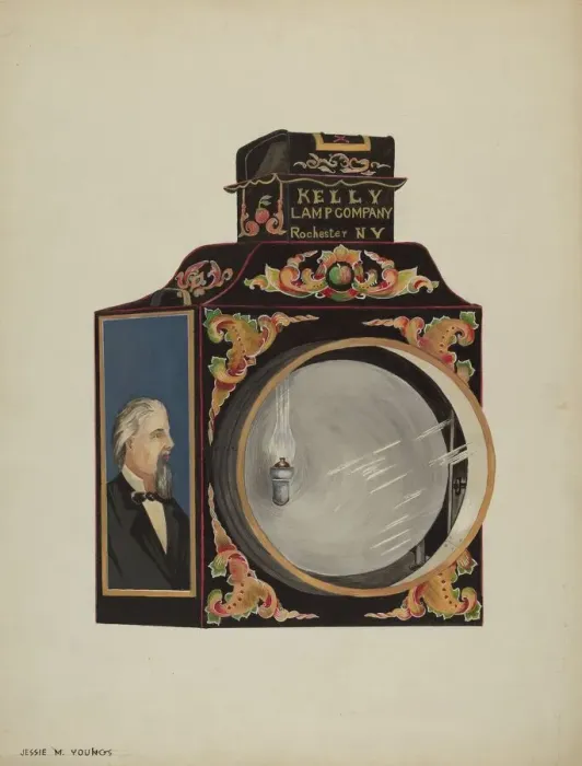 Framed Print : Locomotive Headlight, 1935 / 1942. Creator: Jessie M Youngs Framed Print : Locomotive Headlight, 1935 / 1942. Creator: Jessie M Youngs
