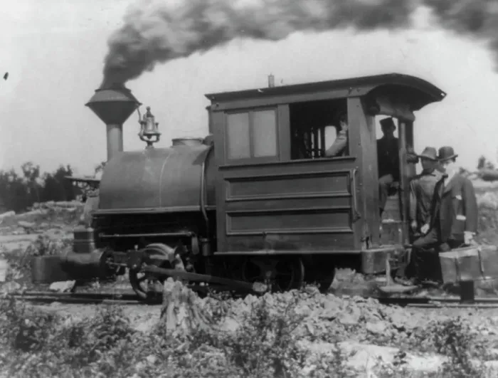 Framed Print : Locomotive on the Mesabi Range in northeast Minnesota, 1903. Creator: Frances Benjamin Johnston Framed Print : Locomotive on the Mesabi Range in northeast Minnesota, 1903. Creator: Frances Benjamin Johnston