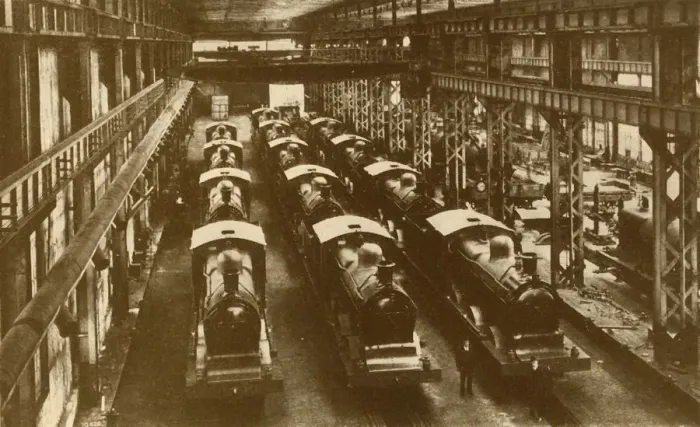 Framed Print : Locomotives Ready for Shipment Overseas, c1930. Creator: William George Armstrong Framed Print : Locomotives Ready for Shipment Overseas, c1930. Creator: William George Armstrong