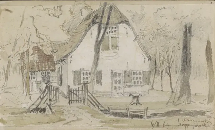 Framed Print : Lodge, Sneppenschrik, 1864. Creator: Johannes Tavenraat Framed Print : Lodge, Sneppenschrik, 1864. Creator: Johannes Tavenraat