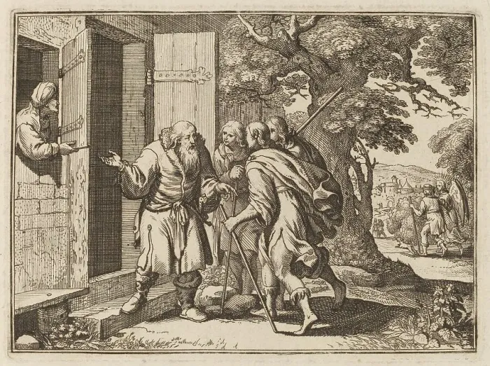 Framed Print : Lodging of the Travelers. Creator: Conrad Meyer Framed Print : Lodging of the Travelers. Creator: Conrad Meyer