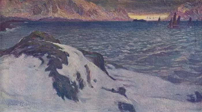 Framed Print : A Lofoden Seascape, c1910. Artist: Anna Katarina Boberg Framed Print : A Lofoden Seascape, c1910. Artist: Anna Katarina Boberg