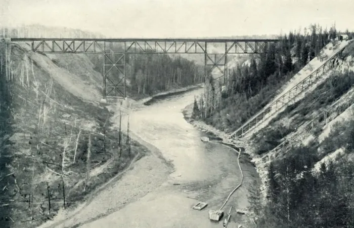 Framed Print : The Loftiest Bridge East of the Rocky Mountains, 1922. Creator: Unknown Framed Print : The Loftiest Bridge East of the Rocky Mountains, 1922. Creator: Unknown