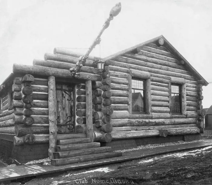 Framed Print : The Log Cabin Clubhouse, 1916. Creator: Unknown Framed Print : The Log Cabin Clubhouse, 1916. Creator: Unknown
