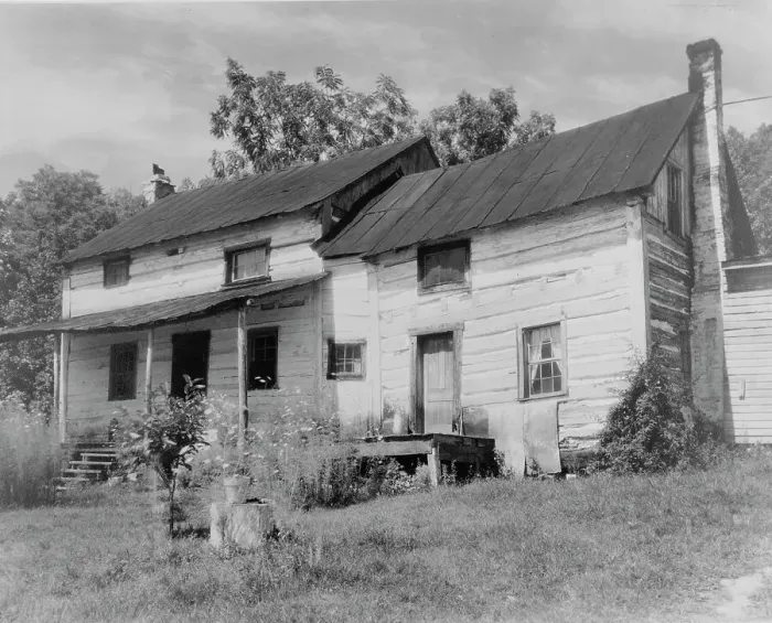 Framed Print : Log farmhouse, Roanoke County, Virginia, between 1900 and 1950. Creator: Frances Benjamin Johnston Framed Print : Log farmhouse, Roanoke County, Virginia, between 1900 and 1950. Creator: Frances Benjamin Johnston