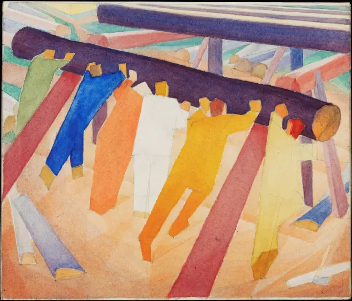 Framed Print : Log-Rolling, 1928-1929 Framed Print : Log-Rolling, 1928-1929