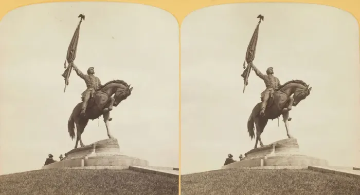 Framed Print : Logan Monument, Lake Front Park, 1887 / 93. Creator: Henry Hamilton Bennett Framed Print : Logan Monument, Lake Front Park, 1887 / 93. Creator: Henry Hamilton Bennett