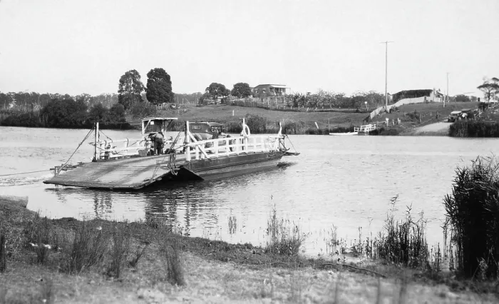 Framed Print : Loganholme Ferry, 1929. Creator: Jack Bain Framed Print : Loganholme Ferry, 1929. Creator: Jack Bain