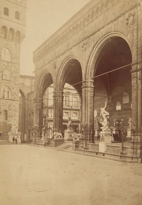 Framed Print : Loggia dei Lanzi, Florence, 1870-1880. Creator: Unknown Framed Print : Loggia dei Lanzi, Florence, 1870-1880. Creator: Unknown