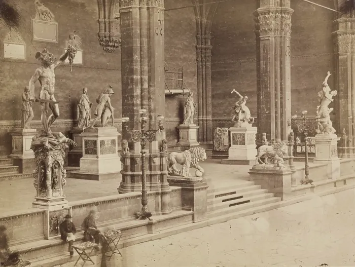 Framed Print : Loggia dei Lanzi, Florence, 19th century. Creator: Unknown Framed Print : Loggia dei Lanzi, Florence, 19th century. Creator: Unknown