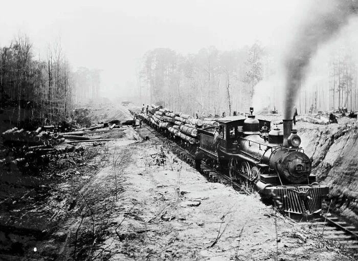 Framed Print : Logging railroad, Keystone Lumber Company, 1901 or 1902. Creator: Unknown Framed Print : Logging railroad, Keystone Lumber Company, 1901 or 1902. Creator: Unknown