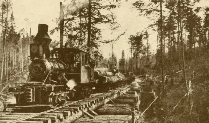 Framed Print : A Logging Railway, British Coumbia, 1930. Creator: ENA Framed Print : A Logging Railway, British Coumbia, 1930. Creator: ENA