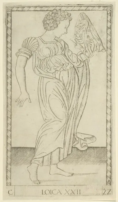 Framed Print : Logic, plate 22 from Arts and Sciences, c.1465. Creator: Unknown Framed Print : Logic, plate 22 from Arts and Sciences, c.1465. Creator: Unknown