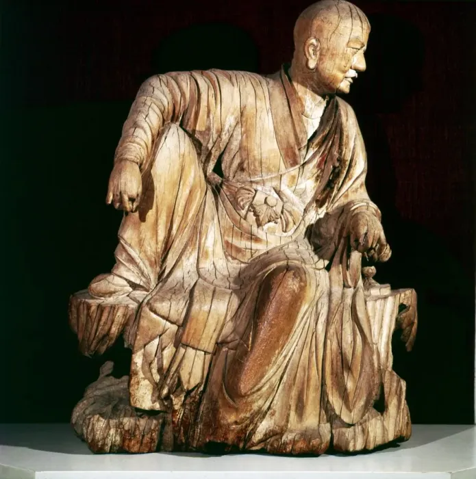 Framed Print : A Lohan (Disciple of Buddha), Chinese woodcarving, 14th century Framed Print : A Lohan (Disciple of Buddha), Chinese woodcarving, 14th century