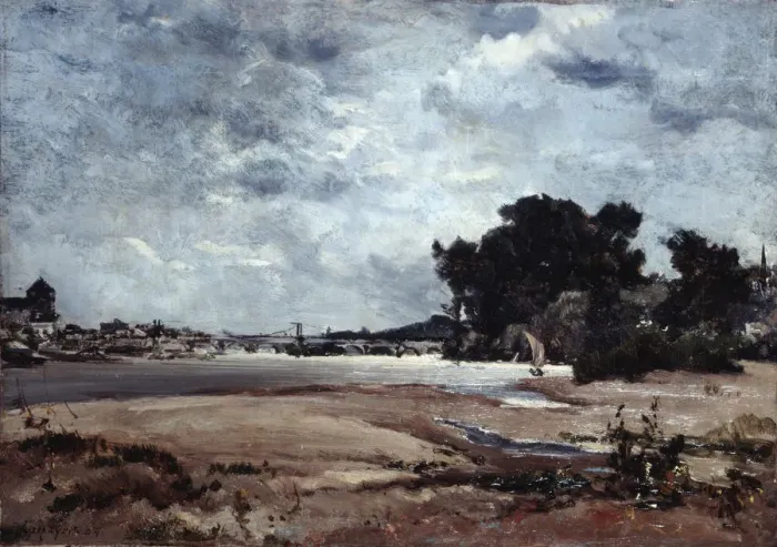 Framed Print : The Loire, 1865. Artist: Emmanuel Lansyer Framed Print : The Loire, 1865. Artist: Emmanuel Lansyer