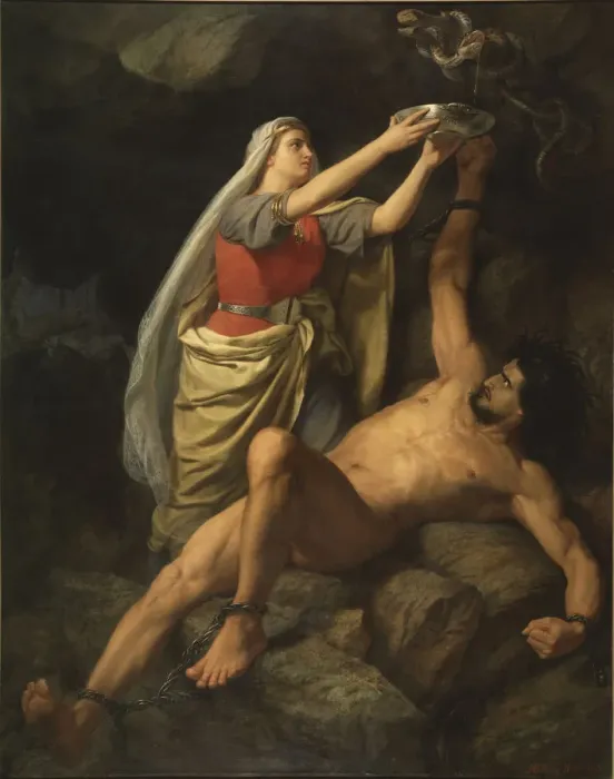 Framed Print : Loki and Sigyn, 1863 Framed Print : Loki and Sigyn, 1863