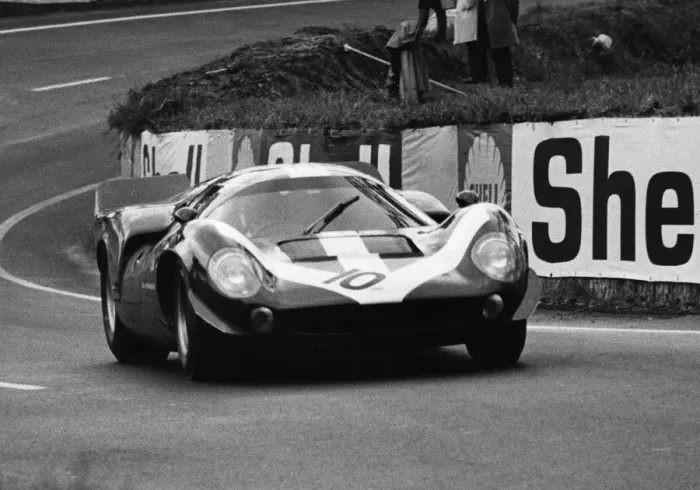 Framed Print : Lola T70, Aston during test day at Le Mans 1967. Creator: Unknown Framed Print : Lola T70, Aston during test day at Le Mans 1967. Creator: Unknown